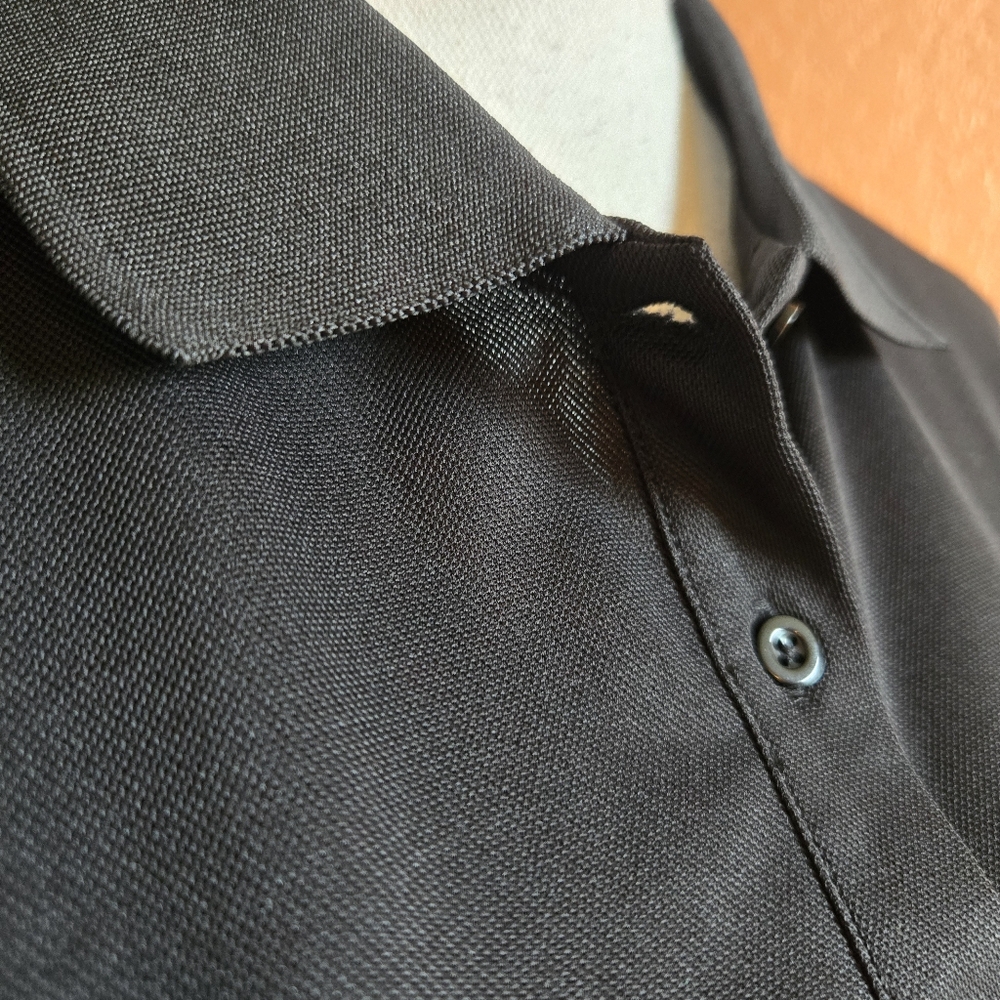 3/$25 Casei Classic Black Polo Shirt Top Short Sleeve XL Relaxed Fit - Picture 4 of 10